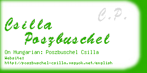 csilla poszbuschel business card